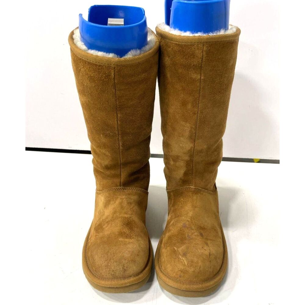 Ugg Boots Chestnut Suede with Back Zipper - Size 6